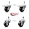 Service Caster 3.5 Inch Soft Rubber Wheel Swivel 1/2 Inch Stem Caster Total Lock Brake SCC, 2PK SCC-TSTTL20S3514-SRS-121315-2-S-2 - alternate 5